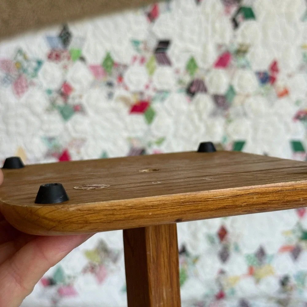 Vintage Good Wood Mug Tree Holder 4 Hook Coffee Cup Stand Mid Century Modern